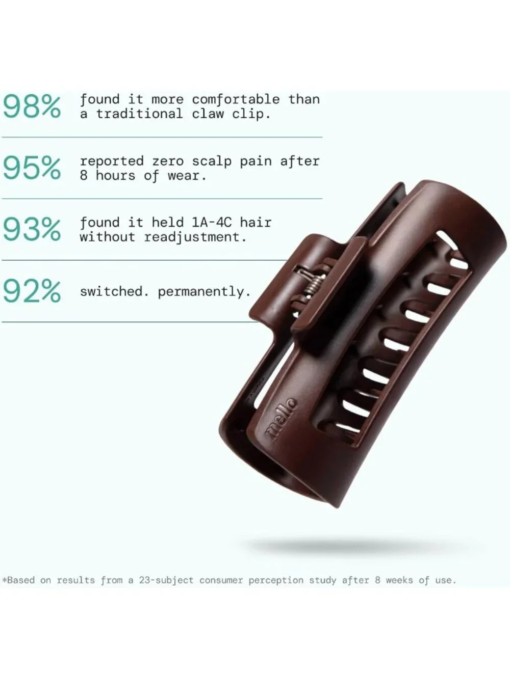 Medium Hair Clip - Flexible Comfort Claw for Strong Hold, Non-Slip Finish